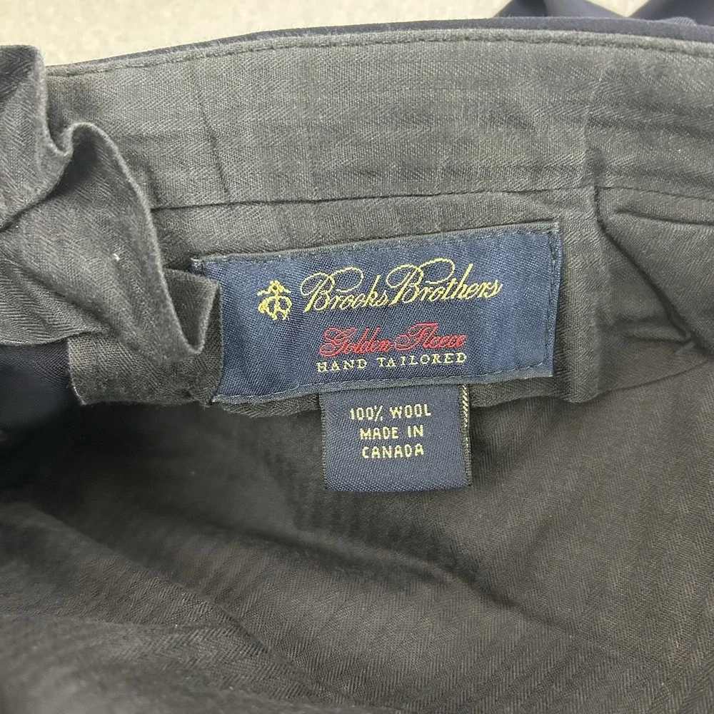 Brooks Brothers Golden Fleece Loro Piana Super 160s Wool Pants Blue Mens 40 x 29